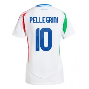 Fotbalové Dres Itálie Lorenzo Pellegrini #10 Dámské Venkovní Oblečení ME 2024 Krátký Rukáv